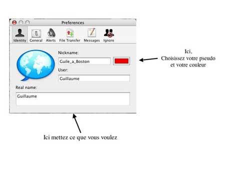 Conversation client IRC pêche à la mouche