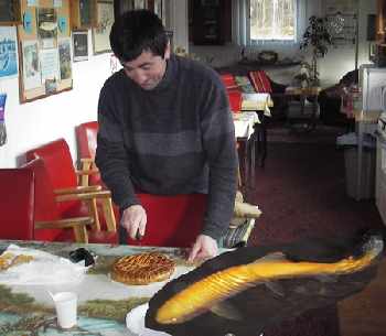 Galette des rois et truite jaune