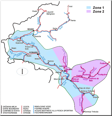 Les zones des parcours